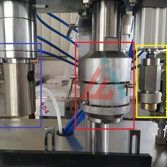 Máquina llenadora de aerosoles semiautomática tres en uno