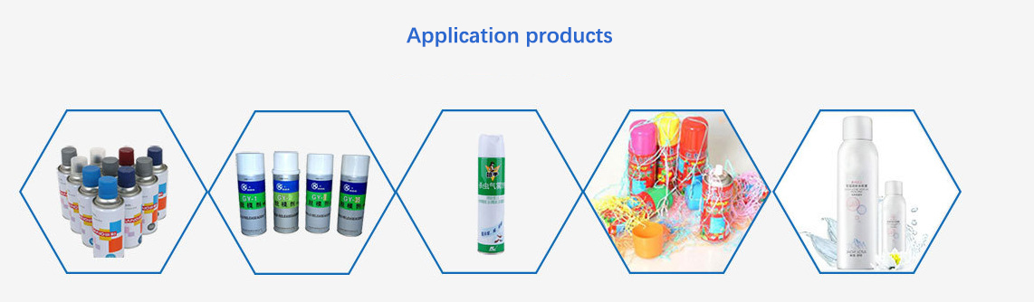 Productos de aplicaci&oacute;n de m&aacute;quinas llenadoras de aerosoles.