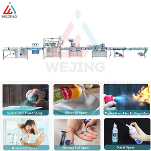 Máquina automática de llenado de bolsas con válvula BOV para aerosol nasal Aceite de oliva en aerosol Desodorante en aerosol Gel de afeitar en aerosol Base de agua Pintura en aerosol Base de agua Extintor de incendios
