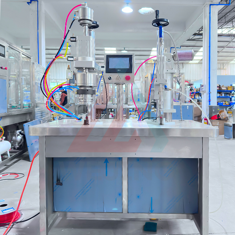 Máquina engarzadora exterior de llenado de latas de aerosol BOV pequeña WJERZ-150 