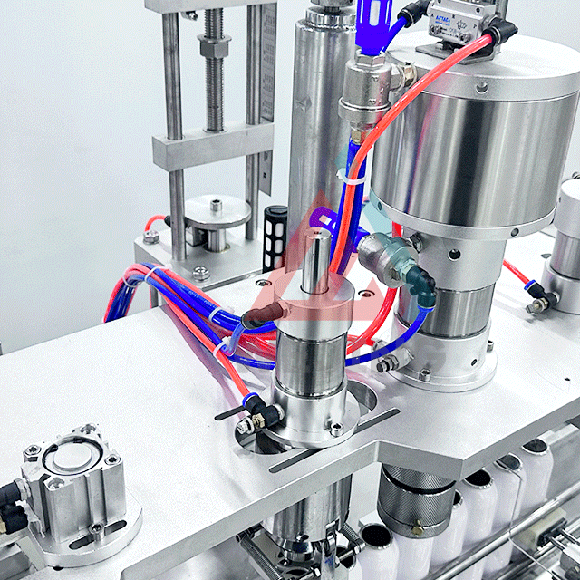 Máquina de llenado de aerosoles semiautomática 4 en 1, máquina de llenado de latas de aerosol