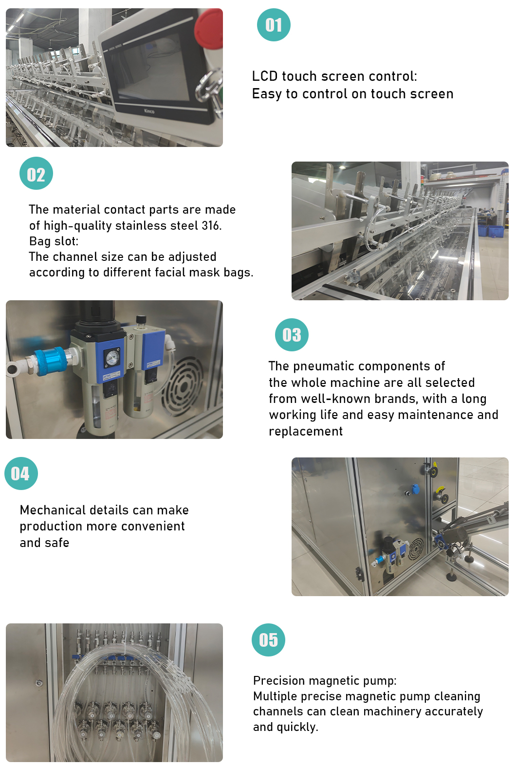 Detalles del producto de la mascarilla facial