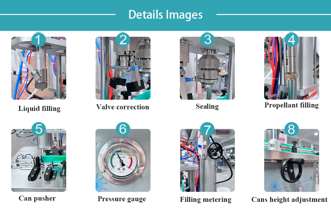 4 en 1 m&aacute;quina de llenado de aerosol
