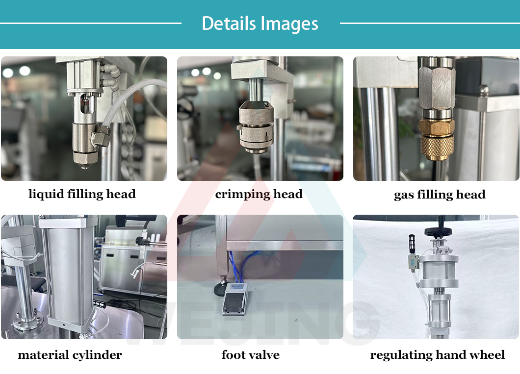 M&aacute;quina llenadora de aerosoles semiautom&aacute;tica tipo split