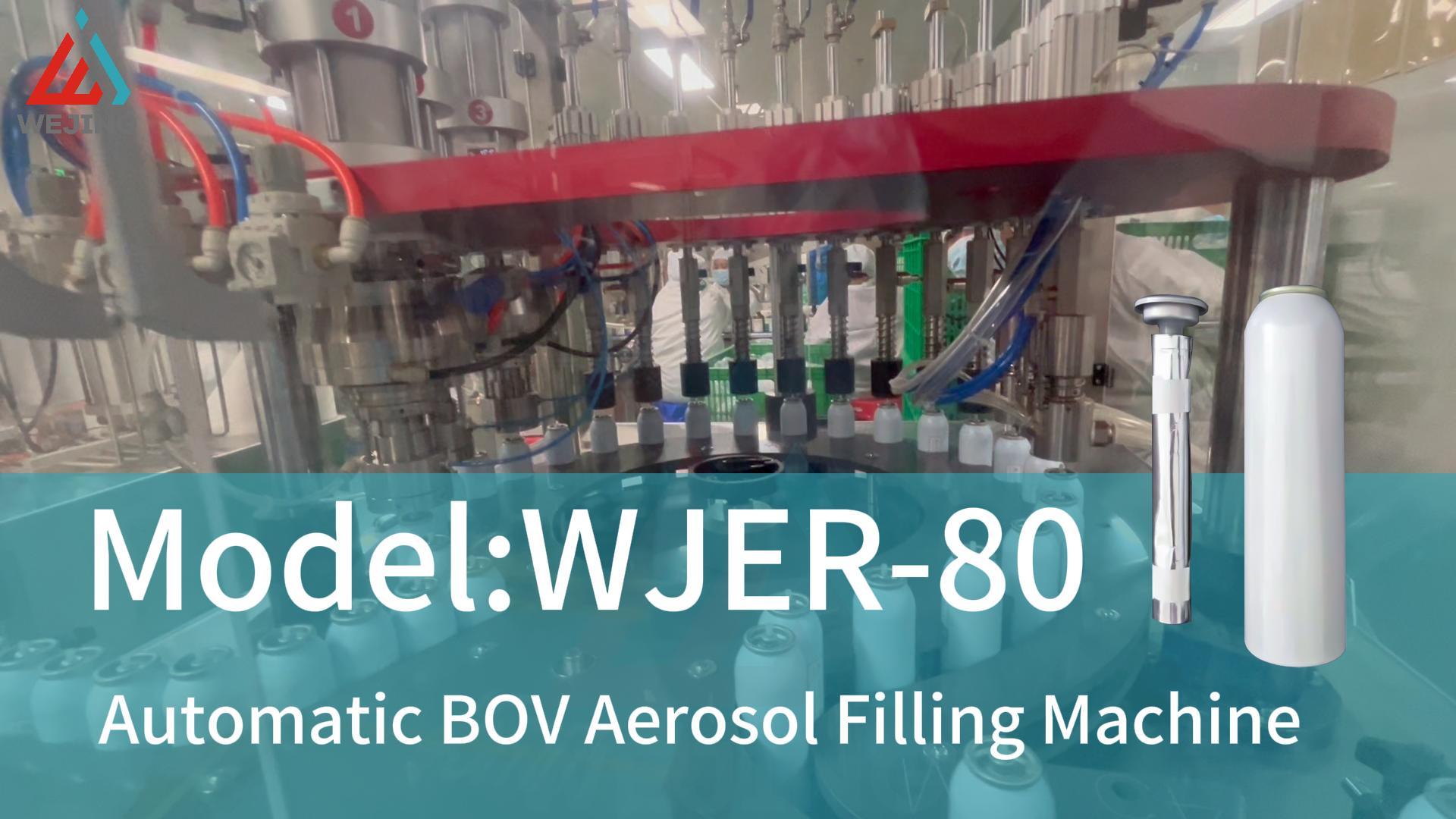 Máquina automática de llenado de aerosoles BOV