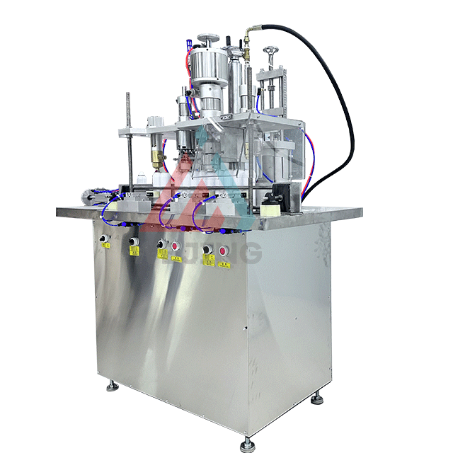 Máquina de llenado de aerosoles semiautomática 4 en 1, máquina de llenado de latas de aerosol