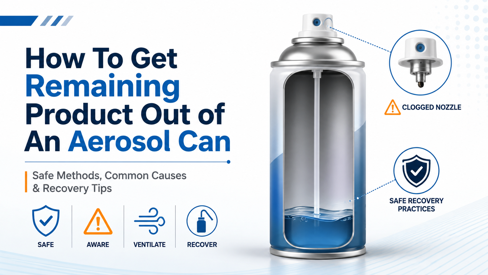 ¿Cómo sacar el producto restante de una lata de aerosol?