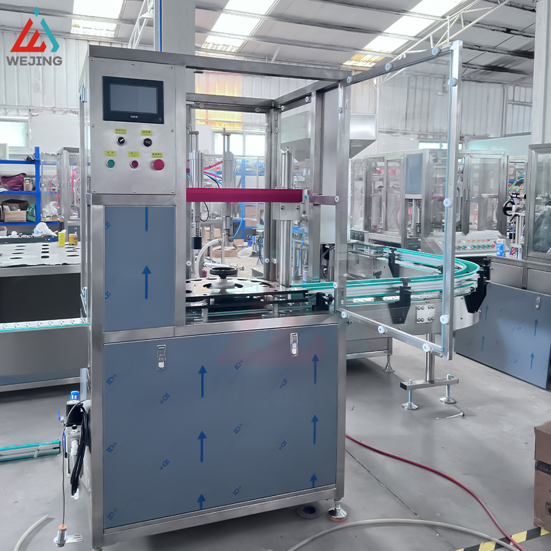 Máquina automática de limpieza de vástago de válvula y prueba de presión de latas de aerosol BOV