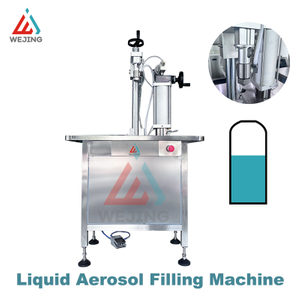 Máquina semiautomática de llenado y sellado de aerosoles para aerosol desinfectante de latas