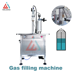 Máquina de llenado de gas, latas de aerosol manuales semiautomáticas de alta calidad