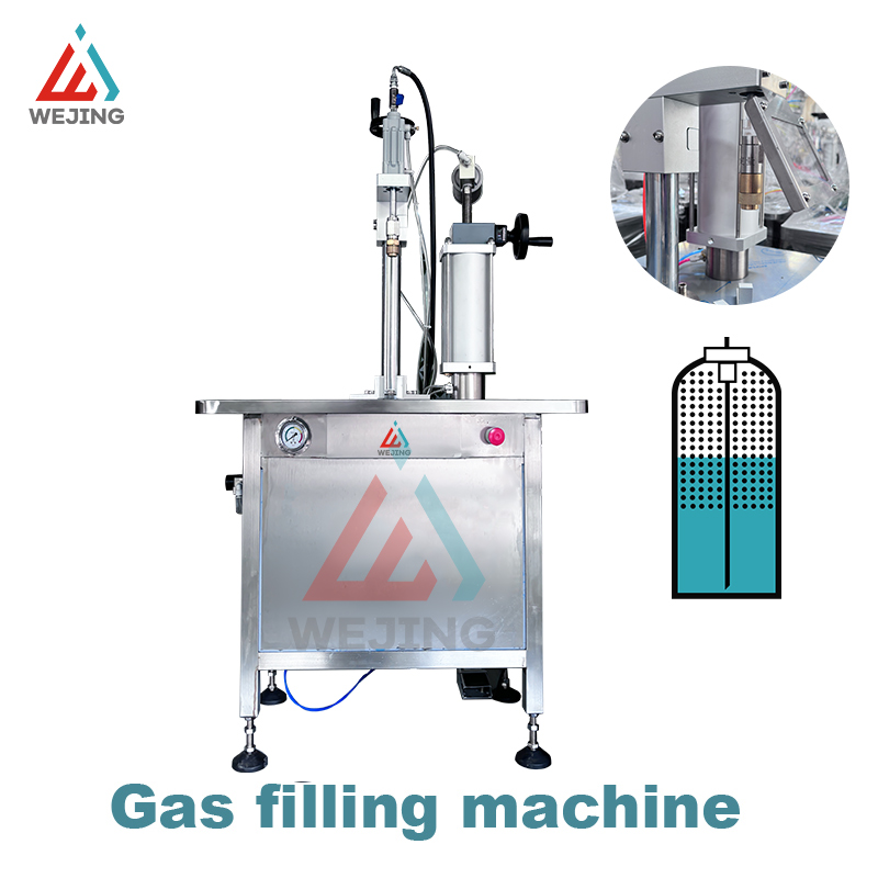 Máquina semiautomática de llenado y sellado de aerosoles para aerosol desinfectante de latas
